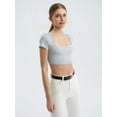 thumbnail image 3 of Square Neck Basic Crop Top, 3 of 4