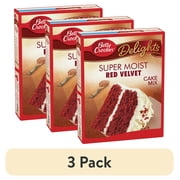 (3 pack) Betty Crocker Delights Super Moist Red Velvet Cake Mix, 15.25 oz.
