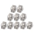 thumbnail image 4 of FRCOLOR Rope Connector 10pcs Stainless Steel Single Wire Rope Clamp Cable Grips Clip Kits Cable Clamp,0.67"X0.59"X0.35", 4 of 4