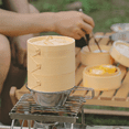 thumbnail image 5 of Bamboo Wood Steamer Outdoor Camping Bowl Cup Steamer for Home Kitchen for Picnic BBQ Size M, 5 of 8