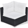 thumbnail image 5 of vidaXL 10 Piece Garden Lounge Set with Cushions Poly Rattan Black, 5 of 5
