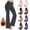 Dark Gray, variant on Zylanna Women's Fleece Lined Flared Yoga Pants with Pockets, Stretchy Wide Leg Solid Color Warm Elastic Waist Active Workout Bootcut Leggings Dark Gray