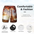 thumbnail image 4 of Kdxio Eiffel Tower Print Men'S Swim Trunks With Compression Liner 7 Inch Inseam Quick Dry Swim Shorts, 4 of 7