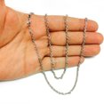 thumbnail image 5 of 14k White Gold Forsantina Chain Necklace, 3.1mm, 18", 5 of 5
