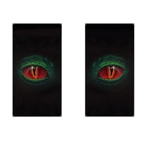 Yika Halloween Decorations Piece Halloween Scary Window Stickers Lizard Eye Eye Owl Eye Curtains Bedroom Living Room Curtains Halloween Decoration