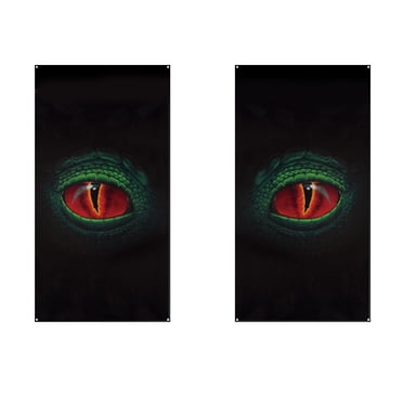 AHMT Autocollant Lumineux, 2 Pcs Yeux de Fantôme d'Halloween pour Intérieur et Extérieur, Décorations d'Yeux Qui Voilent dans le Noir, pour Créer une Atmosphère Terrifiante(a)