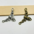 thumbnail image 5 of U8MO 20/60/100pcs Antique Silver Charms Pendant Connector For Jewelry Making 26*15mm-Antique silver-20pcs, 5 of 5