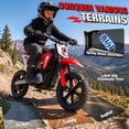 thumbnail image 6 of Joyracer 24V Electric Dirt Bike for Kids, 250W Powered Motorcycle,Ride on Toys with 3 Speed Modes, Twist Grip Throttle, Rear Disc Brakes, 15" Pneumatic Tire, Red, 6 of 6