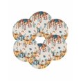 thumbnail image 7 of 13 Inch Round Placemats Set of 6, Orange Blue Fall Non Slip Heat Insulation PP Table Mats, Thanksgiving Pumpkins Harvest Botanical Rustic Washable Place Mats for Kitchen Dining Party Table Decor, 7 of 7