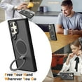 thumbnail image 4 of Case for Samsung Galaxy S23 Plus with Magnetic Invisible Stand Compatible with MagSafe Lightweight and Translucent Matte Back Shockproof Protective Case Men Women Black, 4 of 14