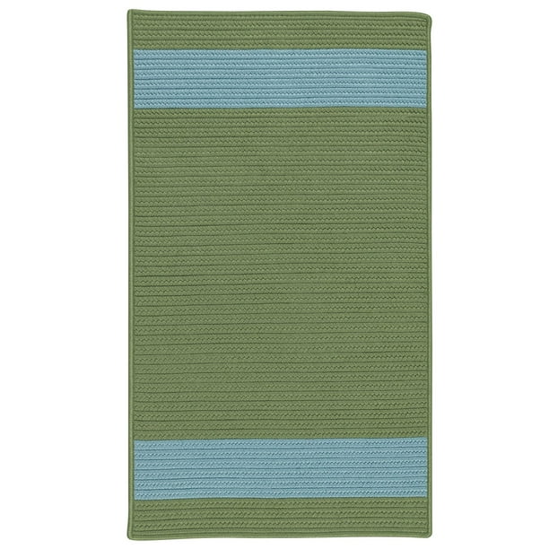 2'x4' Moss Blue and Green Handcrafted Braided Rug