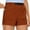 Red, variant on Xixinqiwan No Boundaries Women's Cargo Work Shorts Solid Color Classic Chino Short Cuffed High-Cut Shorts with Pockets