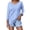 Blue, variant on 3/4 Length Sleeve Womens Tops 2026 Spring Trendy Basic V Neck Plain Casual Tunic Tshirt Womens Blouses