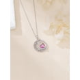thumbnail image 6 of CACA LADY Rose Moon Necklace for Women 925 Sterling Silver Tourmaline Star Necklace October Birthstone Jewelry for Mom Wedding for Bride, 6 of 6