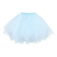 thumbnail image 3 of Riforla Soft Tutu Skirt Toddler Party Carnival Womenl Mesh Tutu Skirt Girls Long Formal Dress Women's Skirts Light Blue XL, 3 of 3
