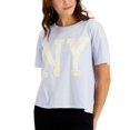 thumbnail image 3 of Grayson Threads Black Juniors’ Ny Short-Sleeve T-Shirt Light Blue/S, 3 of 3