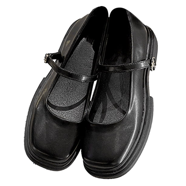 Zapatos de cuero de PU para mujer, zapatos de uniforme para mujer, zapatos cómodos para mujer, zapatos de uniforme JK diseñados para profesionales