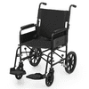 Magshion *FDA APPROVED* Transport Wheelchair, Folding Transport Chair with Swing Away Footrests and Flip Back Backrest for Travel, 300lbs Weight Capacity, Black