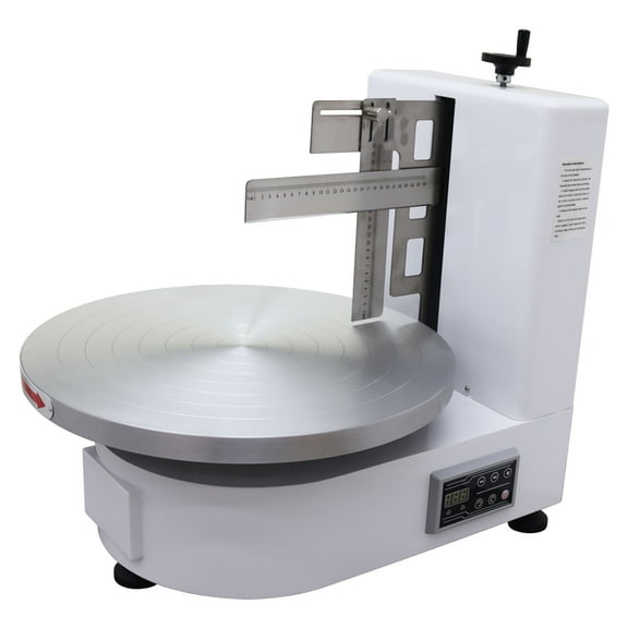 4-16 Inch Cake Cream Spreading Coating Smearing Machine Automatic Cake Plastering Machine Electric Cake Decorating Spreader Adjustable Speed White 110V