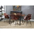 thumbnail image 5 of Treasure Trove Bradley Wood Dining Table in Honey Brown/Antique Gunmetal, 5 of 7