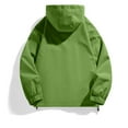 thumbnail image 4 of WTOBBY Women's Lightweight Waterproof Windbreaker, Hooded Outdoor Jacket, Wind and Rain Resistant Shell, Long Sleeve Activewear Coat, Perfect for Hiking and Travel,Green XL, 4 of 4