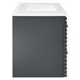 thumbnail image 4 of Modway Render 36" MDF Wood Wall-Mount Bathroom Vanity in Gray/White, 4 of 4