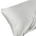 thumbnail image 2 of REGALWOVEN Set of 2 Satin Pillowcases for Hair and Skin with Envelope Closure Standard Light Grey, 2 of 6