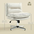 thumbnail image 3 of HOMCOM Armless Office Desk Chair, Criss Cross Computer Chair, Light Grey, 3 of 10