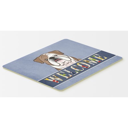 UPC 638508000101 product image for English Bulldog  Welcome Kitchen or Bath Mat 20x30 BB1405CMT | upcitemdb.com