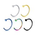 thumbnail image 3 of 5 Pcs Fake Piercings Face Nose Ring Hoop 316L Surgical Steel Clip-on Fake Nose Ring Lip Ring Ear Cuff Fake Septum Ring for Body Jewelry, 3 of 4