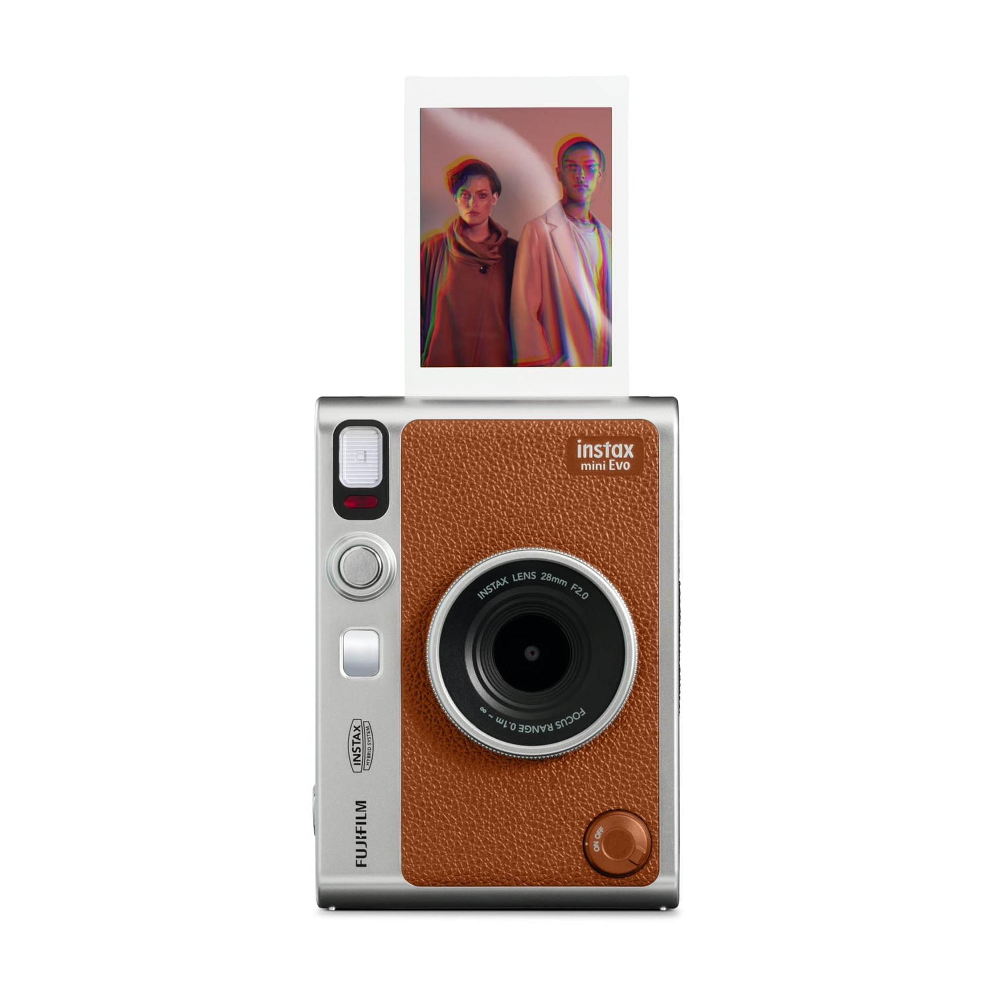 FUJIFILM INSTAX mini Evo Hybrid Instant Camera Brown