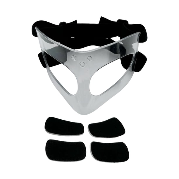 Protector de nariz para máscara de baloncesto con almohadillas, accesorios, equipo ligero Acolchado negro