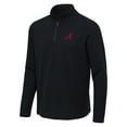 thumbnail image 2 of Men's Antigua Heather Black Alabama Crimson Tide Sync Quarter-Zip Waffle-Knit Tri-Blend Pullover, 2 of 3