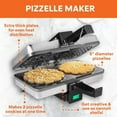 thumbnail image 5 of MasterChef Pizzelle Maker- Nonstick Electric Cookie Baker Press, Make Two Homemade 5-Inch Italian Waffle Treats at Once- Breakfast Dessert Iron or Gift for Her- Includes Recipe Guide, 5 of 5