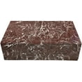 thumbnail image 3 of Genuine Marble Block Coffee Table - Rosso Levanto Marble, 3 of 7