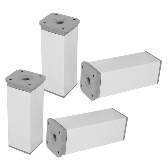 Raindrops 4Pcs White Furniture Legs Adjustable Height for Sofa and Tables