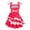 Rose Red+Bag, variant on Girls Zombie Cheerleader Costume Dress Halloween Flutter Sleeve with Accessories
