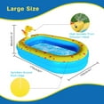 thumbnail image 4 of Swfoer Inflatable Dinosaur Pool for Kids kid pool Kiddie Pool 67"x 41"x 32"H Indoor&Outdoor Kids Swimming for Ages 2+ Blue, 4 of 6