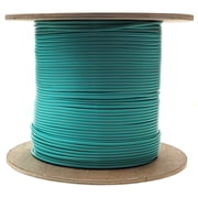 Comzon 500ft Armored 6 Strand OM3 Fiber Optic Cable, 10Gbit, Aqua, Riser-rated, Corning ClearCurve