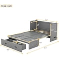 thumbnail image 4 of Tabaray Full Size Murphy Bed with USB Port and a Large Drawer, Wood Mobile Murphy Chest Bed, Muti-Functional Cabinet Bed for Home Office or Small Room (Gray-Full-32), 4 of 9