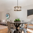 thumbnail image 4 of LNC 4-Light Farmhouse Chandelier with Seeded Glass LED Kitchen Island Light, 4 of 11