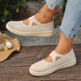 thumbnail image 7 of Domzle Orthopedic Shoes for Women Wide Width Breathable Knit Slip On Walking Sneakers with Arch Support Comfortable Lightweight Non Slip Casual Work Shoes Beige 38, 7 of 7
