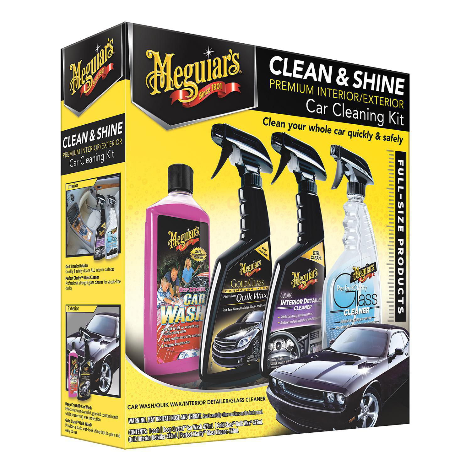 Golden Shine Premium Car Wash Kit with Bucket and Towel 90927K