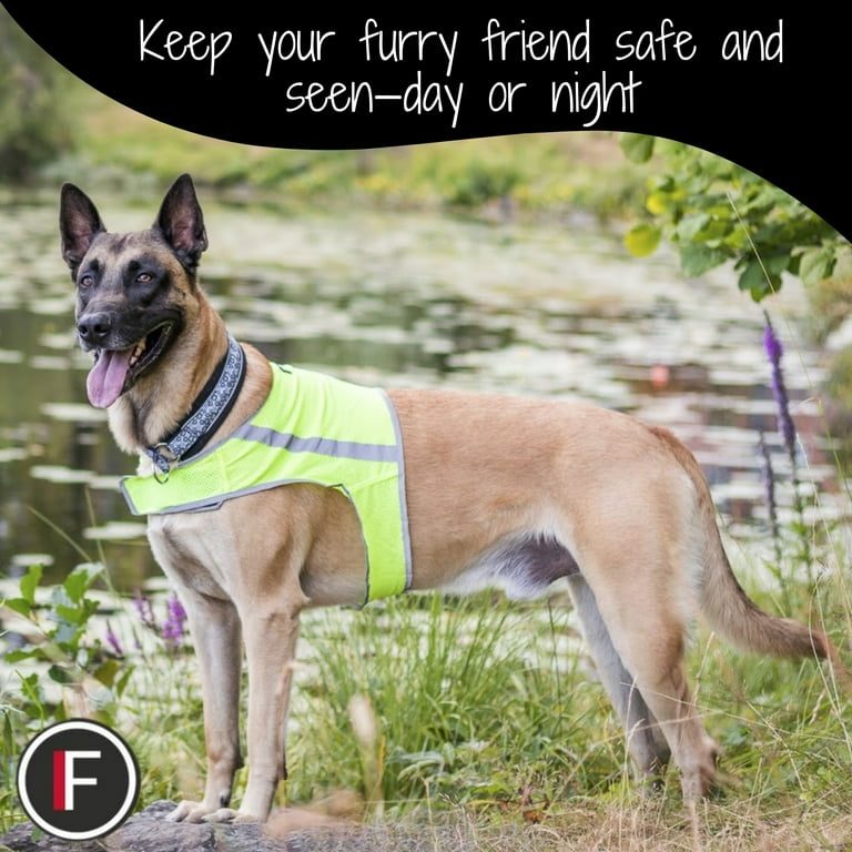 FINNERO ATTE Reflective Dog Vest, High Visibility Safety Jacket