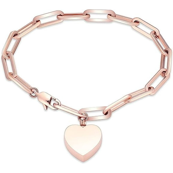 Small Heart Cremation Urn Bracelet Keepsake Jewelry, Stainless Steel Heart Memorial Urn Bracelet Bangle Cremation Keepsake Jewelry for Ashes 2023