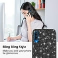 thumbnail image 2 of Compatible with Samsung Galaxy A50 Case, Glitter Sparkly Samsung Galaxy A50 Phone Case with Slim Silicone Shockproof Protective Bumper Cover for Cute Girls Women (Black), 2 of 14