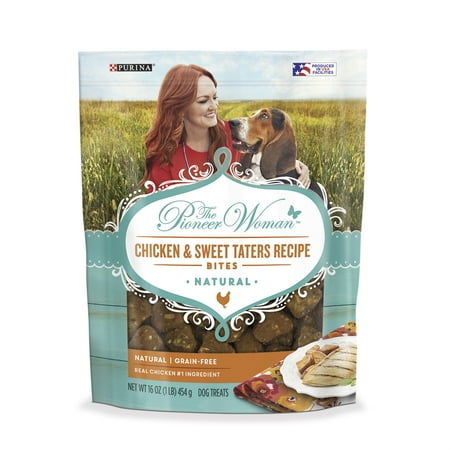 The Pioneer Woman Grain Free, Natural Dog Treats; Chicken & Sweet Taters Recipe Bites - 16 oz.