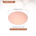 thumbnail image 2 of Uxcell 2 Pcs Round Copper Plate, 150mm (5.91") Dia Pure Copper Sheets, 0.5mm T2 Pure Copper Plates for Crafts, DIY, Electrical Repairs, Industrial Use, 2 of 6