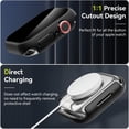 thumbnail image 6 of 2 Pack Privacy Case for Apple Watch Screen Protector, Anti-Spy Tempered Glass Film Apple Watch Cover Hard PC Case Bumper for iWatch Series 9/8/7 - Black + Transparent 45mm, 6 of 10