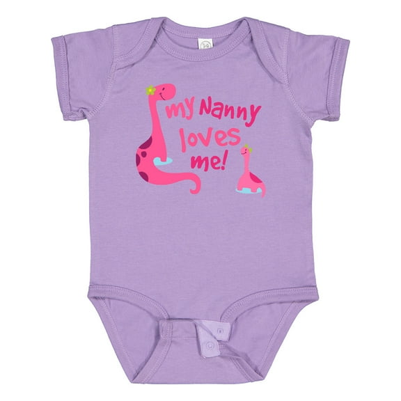 Inktastic My Nanny Loves Me Girls Baby Bodysuit